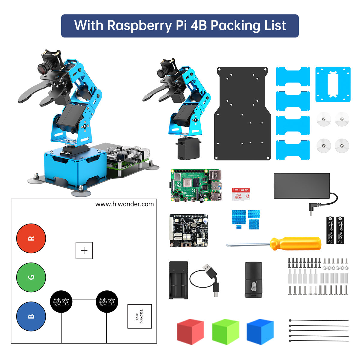 Image of ArmPi mini robot arm kit Raspberry Pi 4B