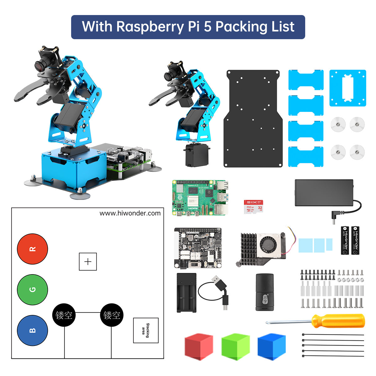 Image of ArmPi mini robot arm kit Raspberry Pi 5