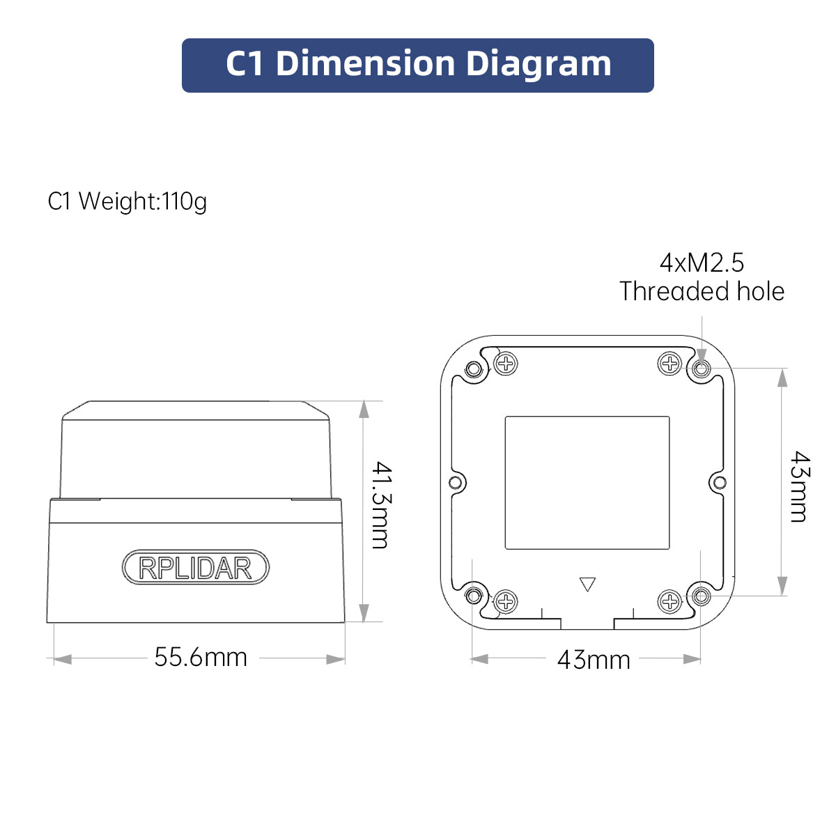 Image of SLAMTEC RPLIDAR Lidar C1 A1 A2M12 S2L SLAM Triangulation Ranging ROS ROS2