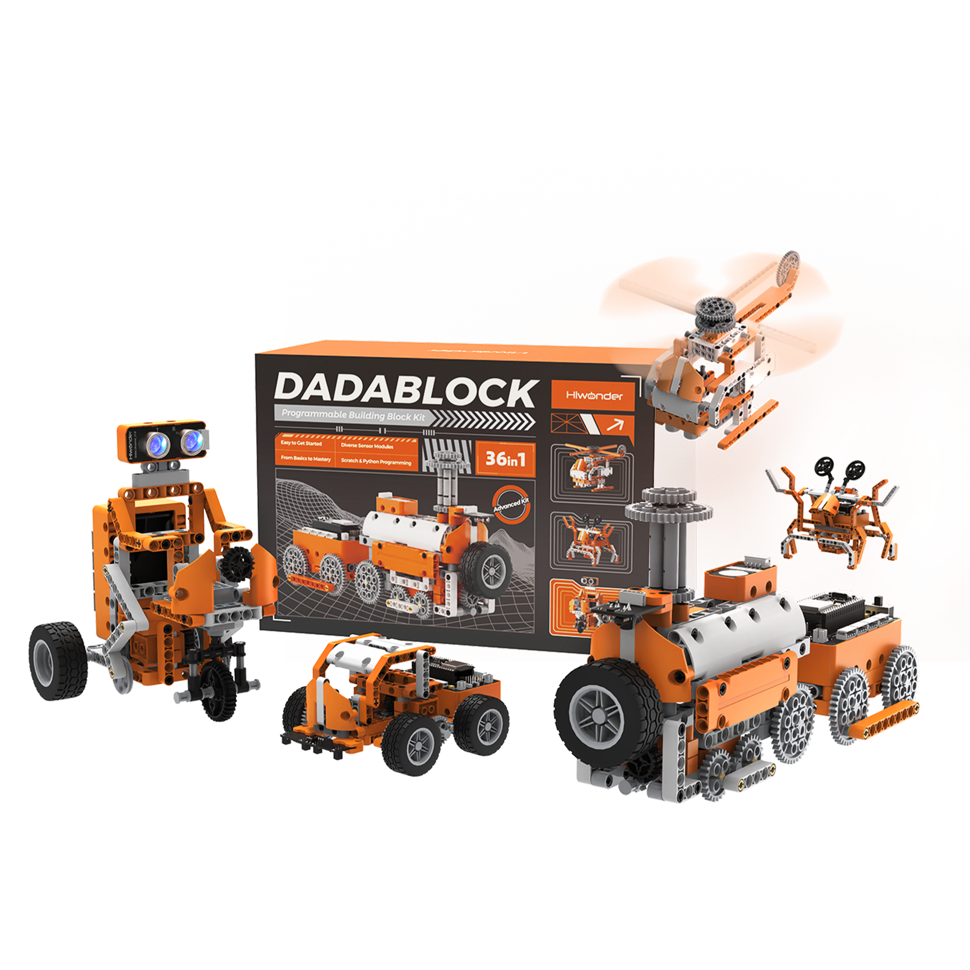 Image of DaDablock Programmable Building Block Kit ESP32 Sensor Expansion LEGO Scratch Python