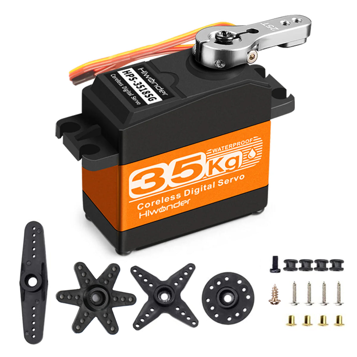 Image of HPS-3518SG Coreless Servo 35KG High Torque 180 Waterproof