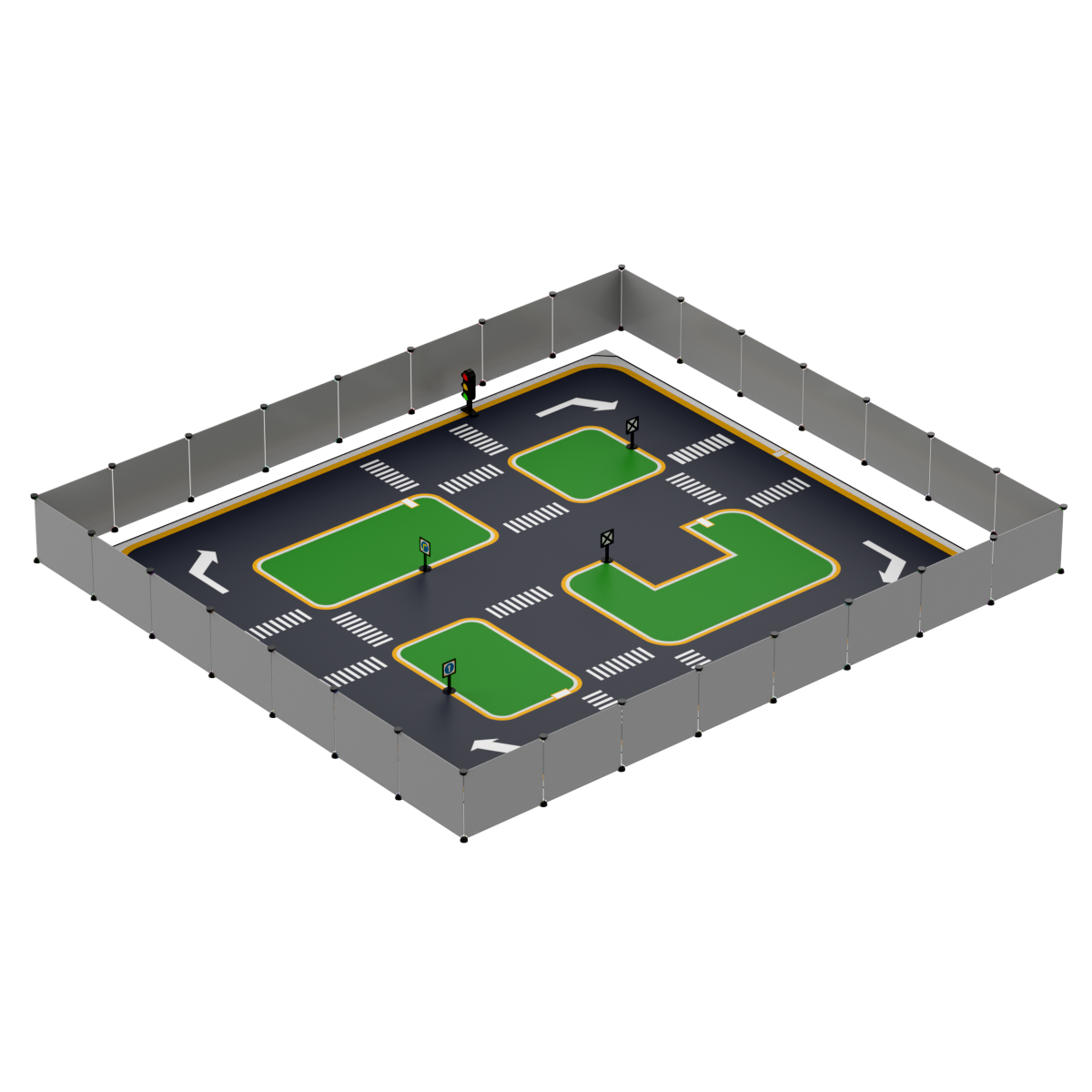 Image of Autonomous Driving Mapping Navigation Prop Set for Robot Cars 3.26x2.98m