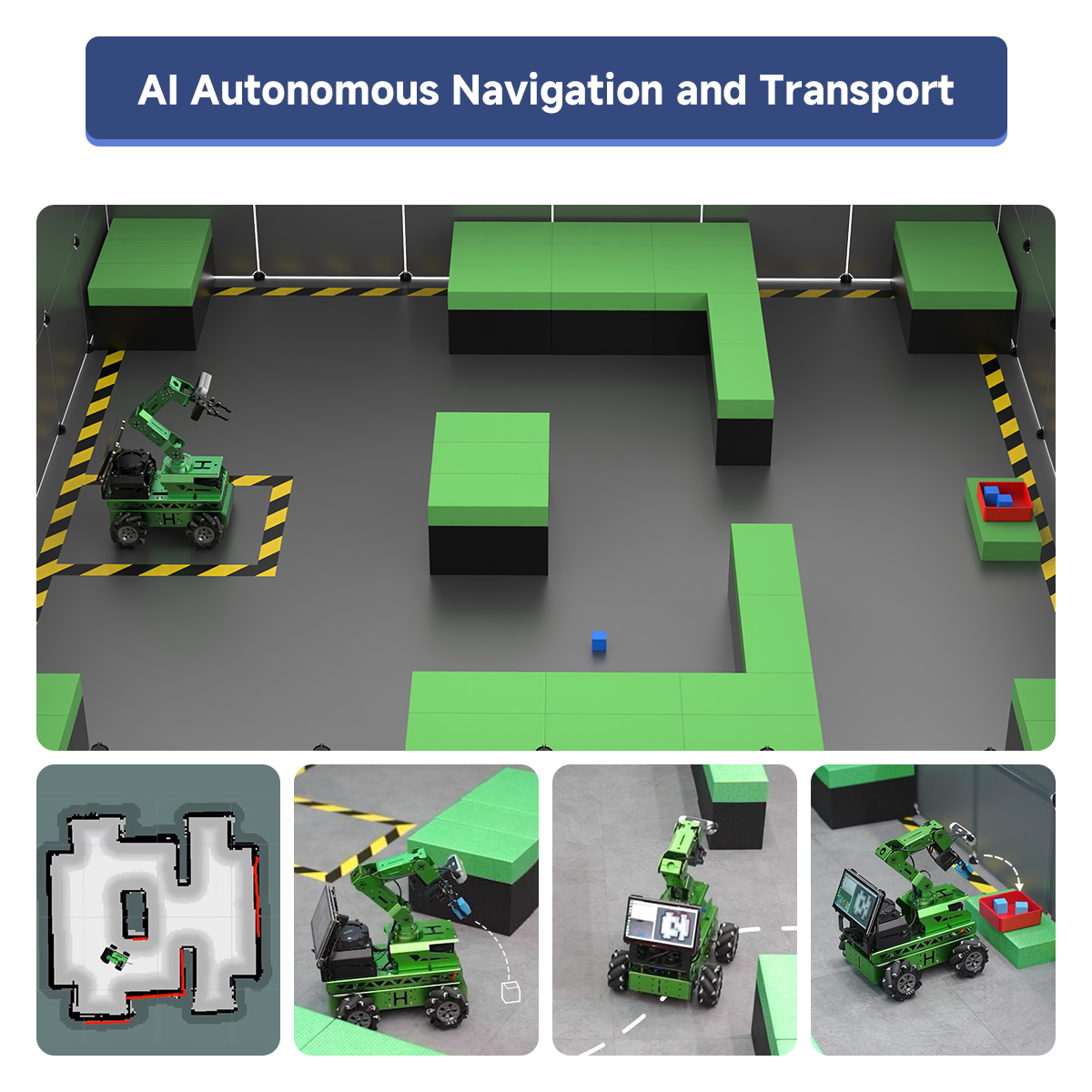 Image of Autonomous Driving Mapping Navigation Prop Set for Robot Cars 3.26x2.98m