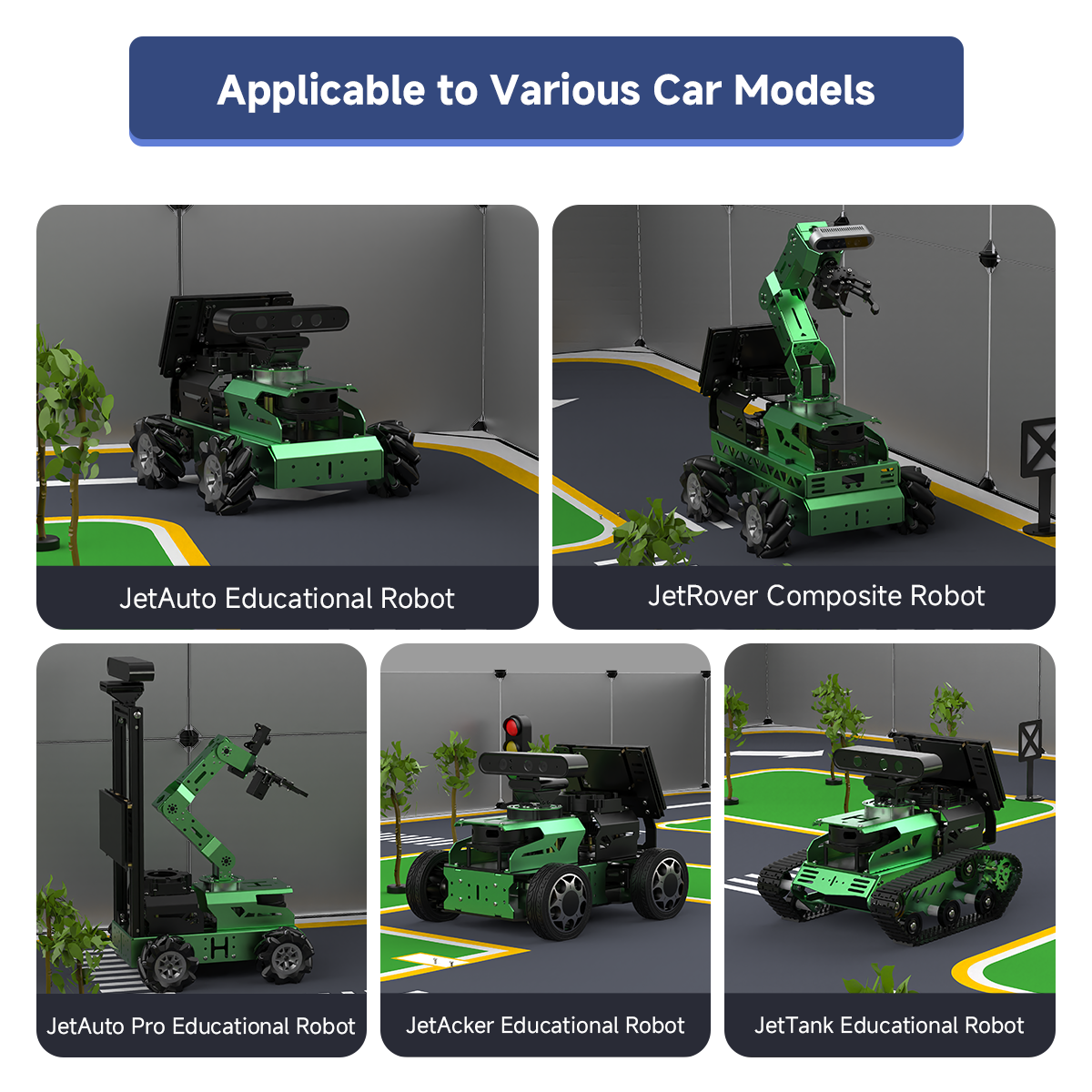 Image of Autonomous Driving Mapping Navigation Prop Set for Robot Cars 3.26x2.98m