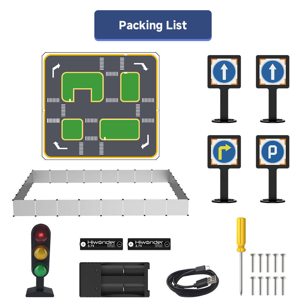 Image of Autonomous Driving Mapping Navigation Prop Set for Robot Cars 3.26x2.98m
