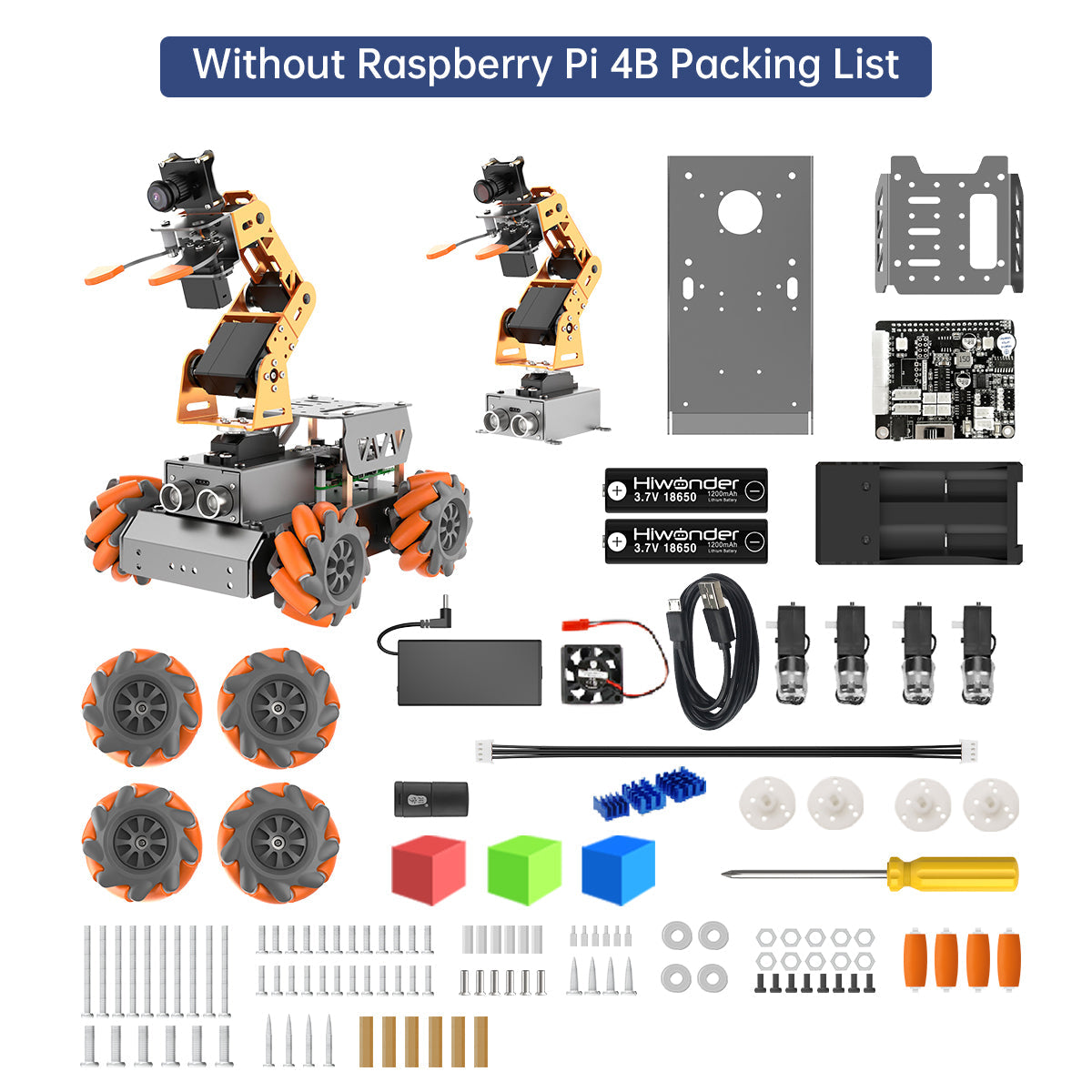 Image of MasterPi robot car kit Raspberry Pi 4B