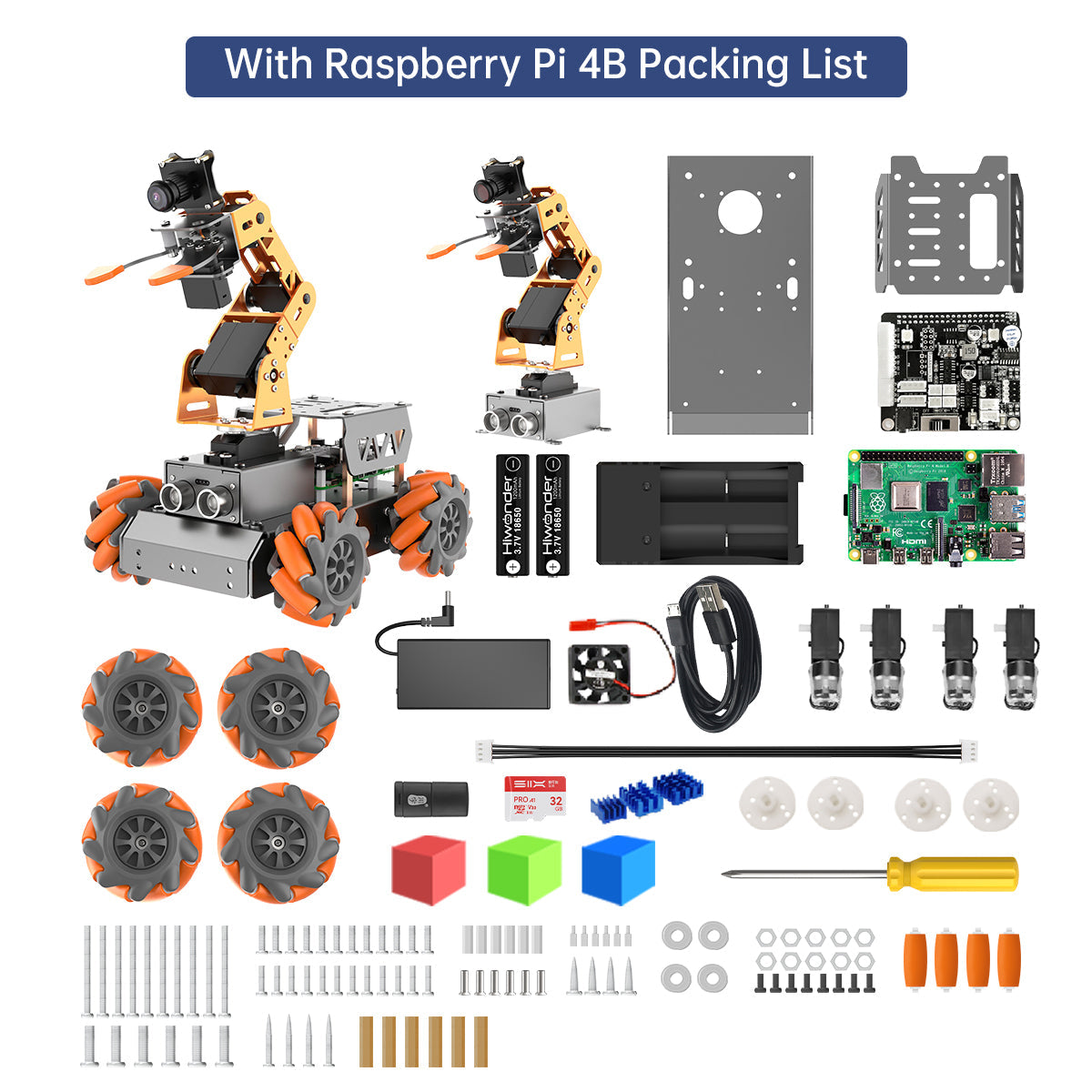 Image of MasterPi robot car kit Raspberry Pi 4B