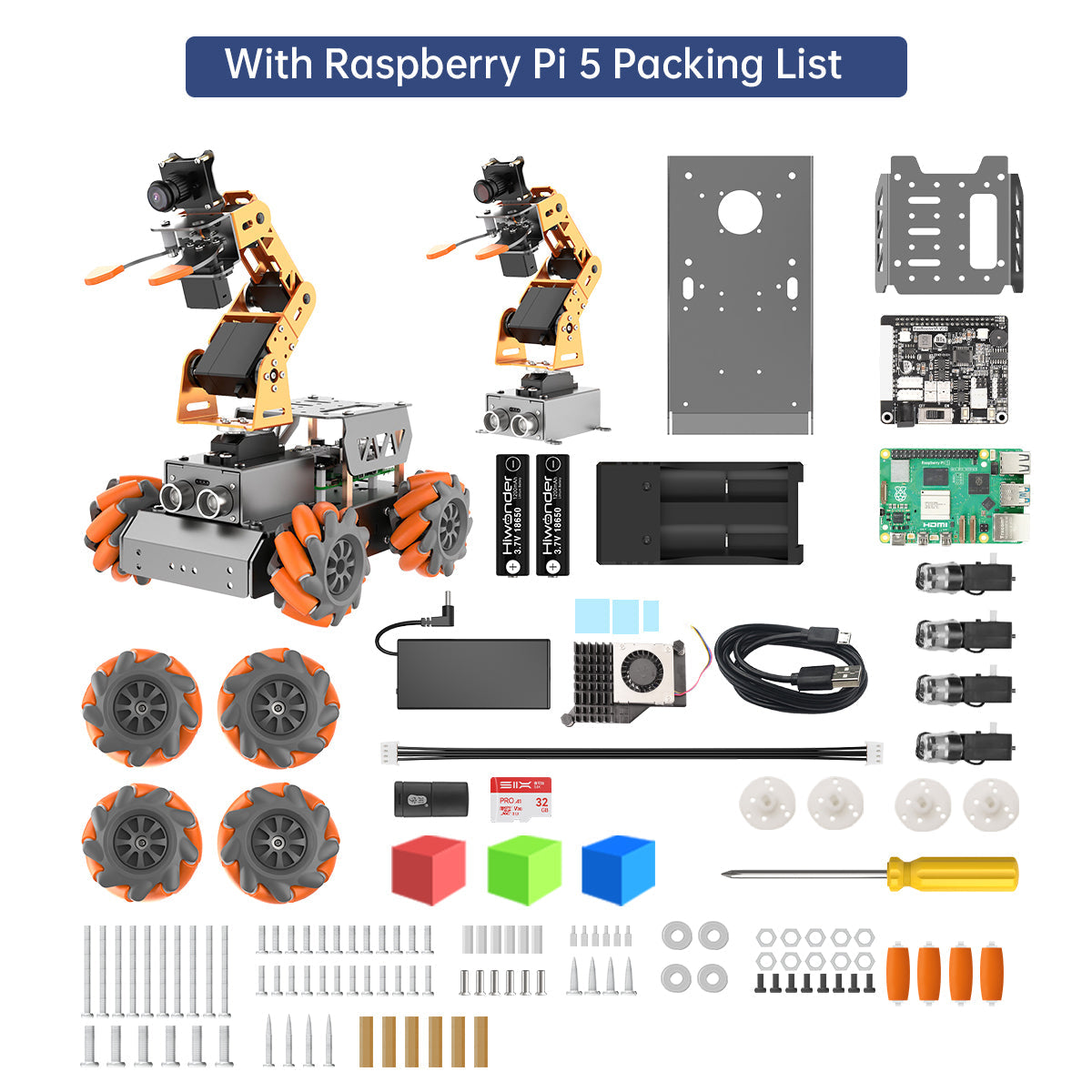 Image of MasterPi robot car kit Raspberry Pi 5