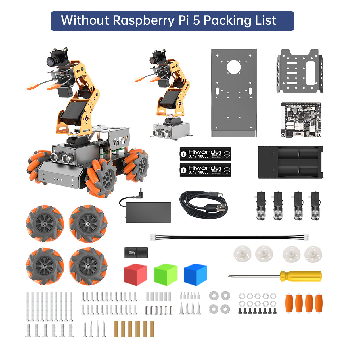 Image of MasterPi robot car kit Raspberry Pi 5