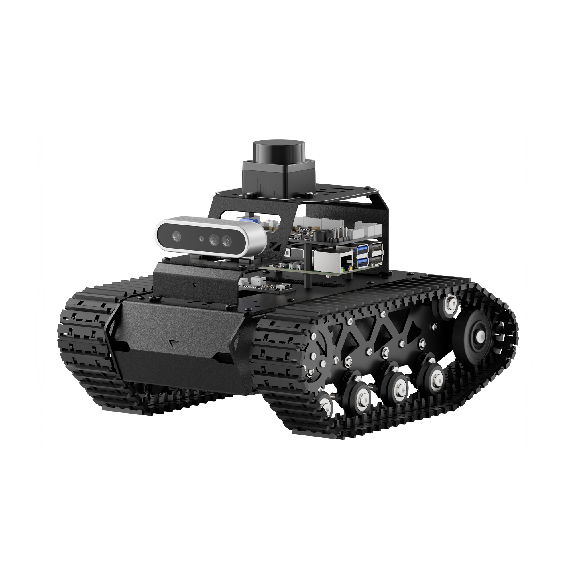Image of MentorPi T1 Raspberry Pi Robot Car Tank Chassis ROS2 ChatGPT SLAM Autonomous Driving