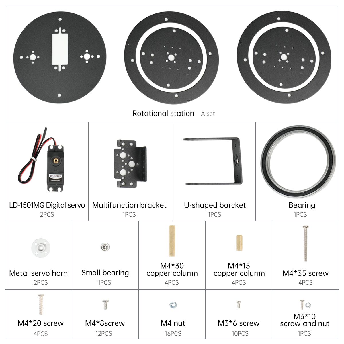 Image of 2 DoF Pan Tilt Digital Servo Kit Full Metal Bracket