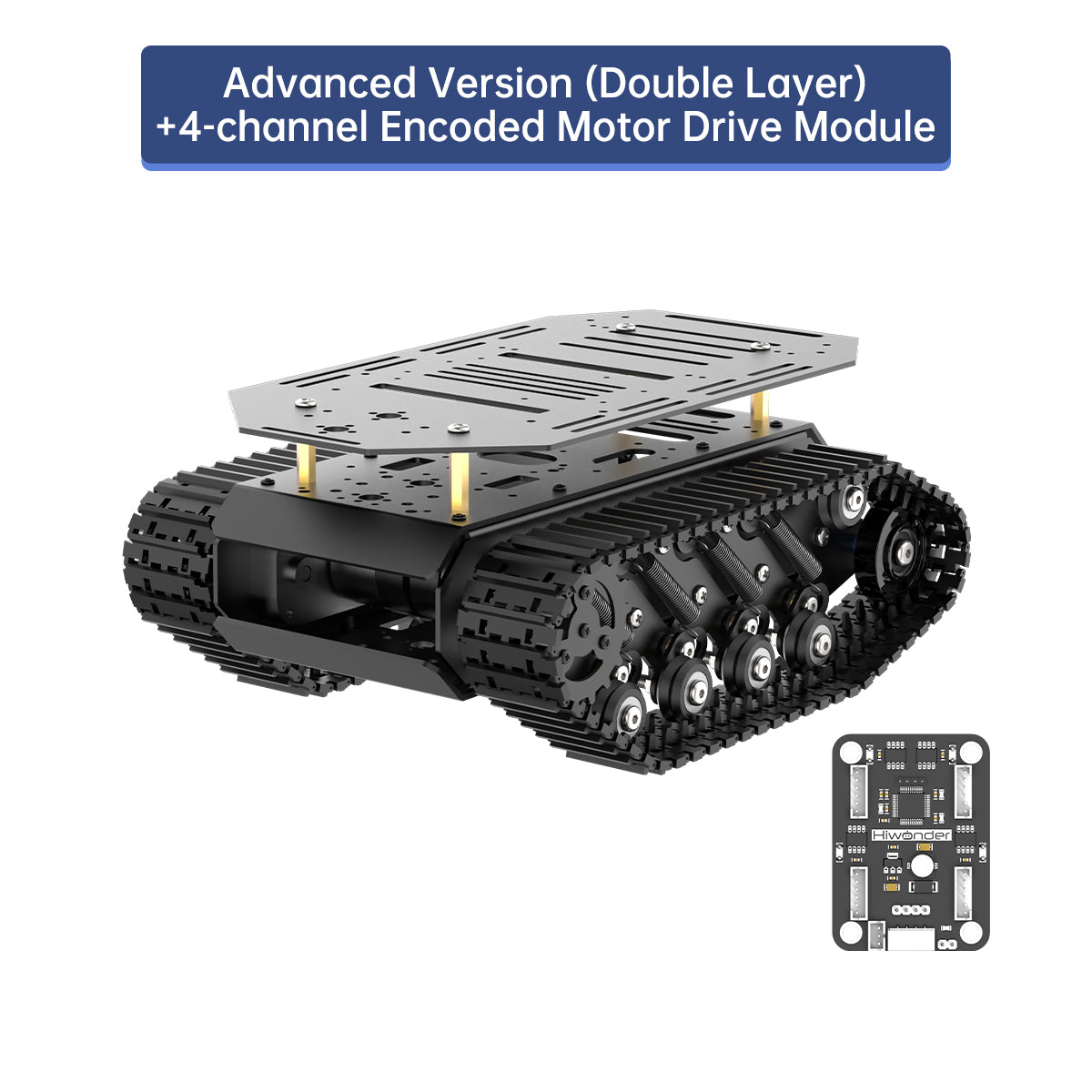 Image of Track Chassis Suspension Shock Absorption Full-Metal Tank Robot