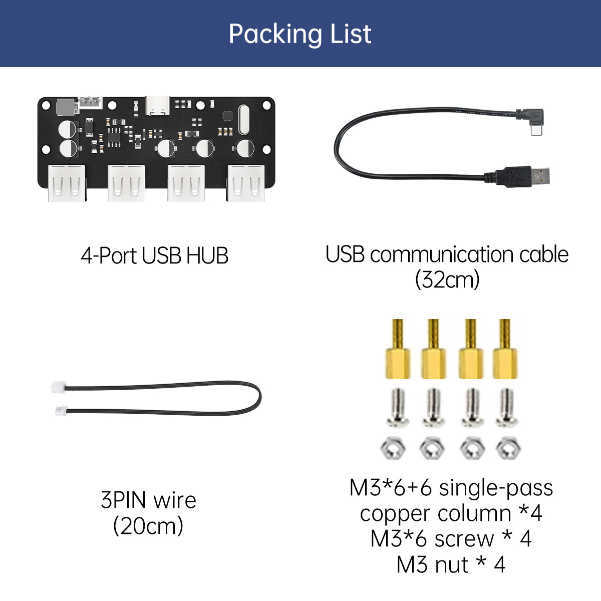 Image of USB Hub ROS Car 1 to 4 Expansion Board HUB Dock JETSON NANO Raspberry Pi Module