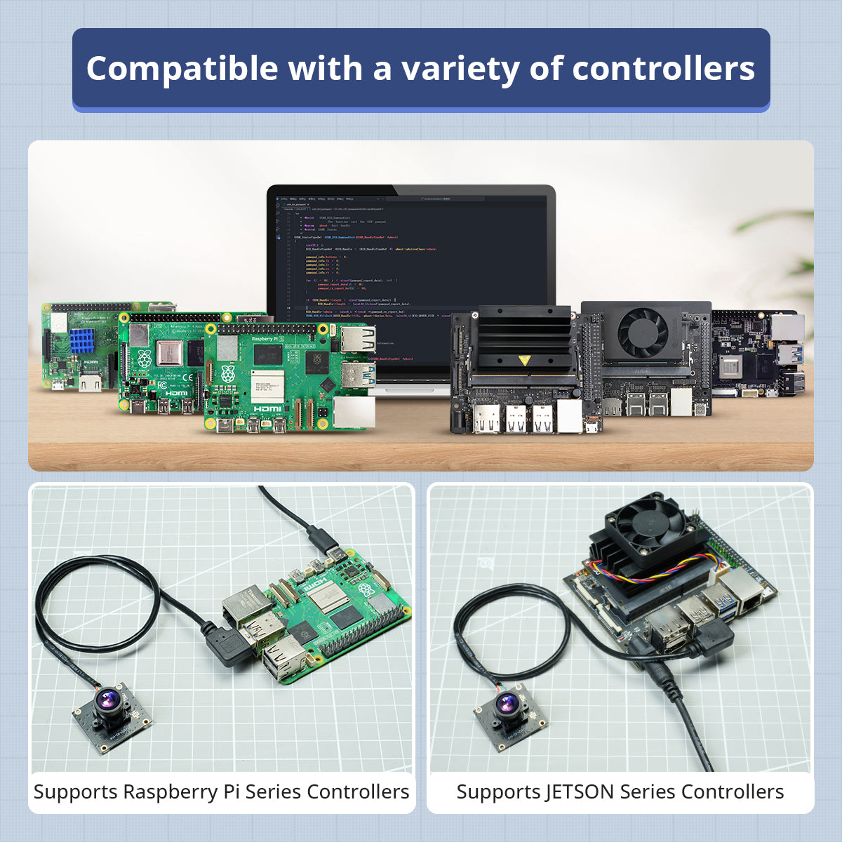 Image of 2-Megapixel USB Wide-Angle Camera 160 FOV Driver-Free ROS Raspberry Pi Jetson