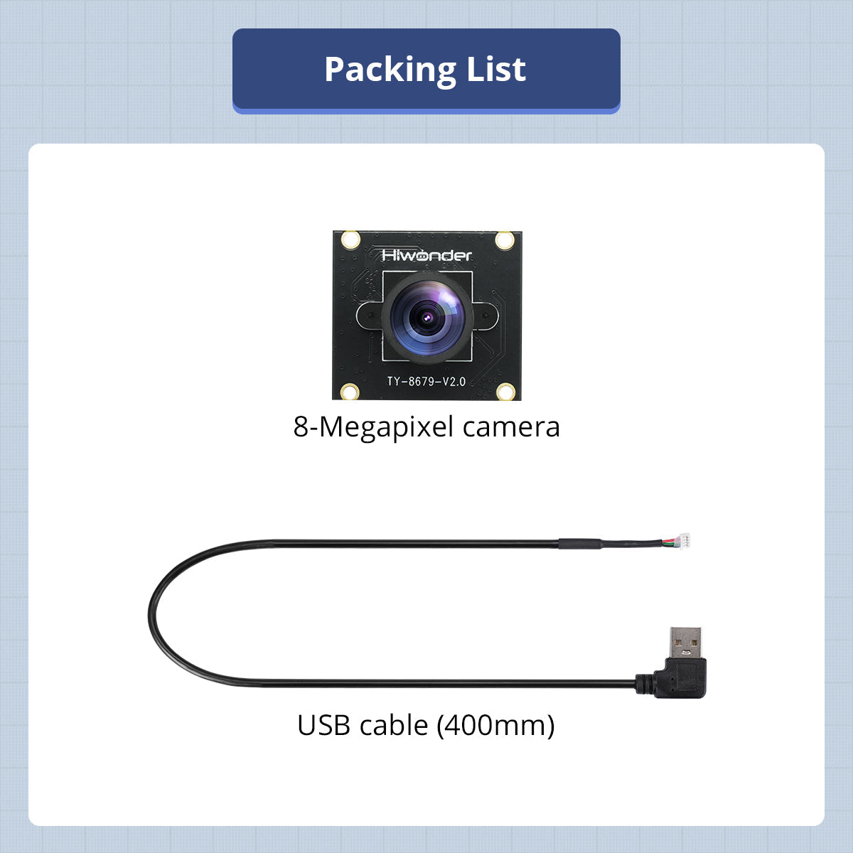Image of 8-Megapixel USB Wide-Angle Camera 160 FOV Driver-Free ROS Raspberry Pi Jetson
