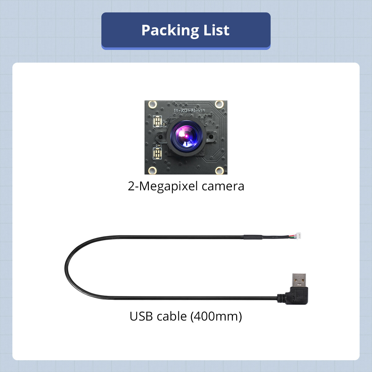Image of 2-Megapixel USB Wide-Angle Camera 160 FOV Driver-Free ROS Raspberry Pi Jetson