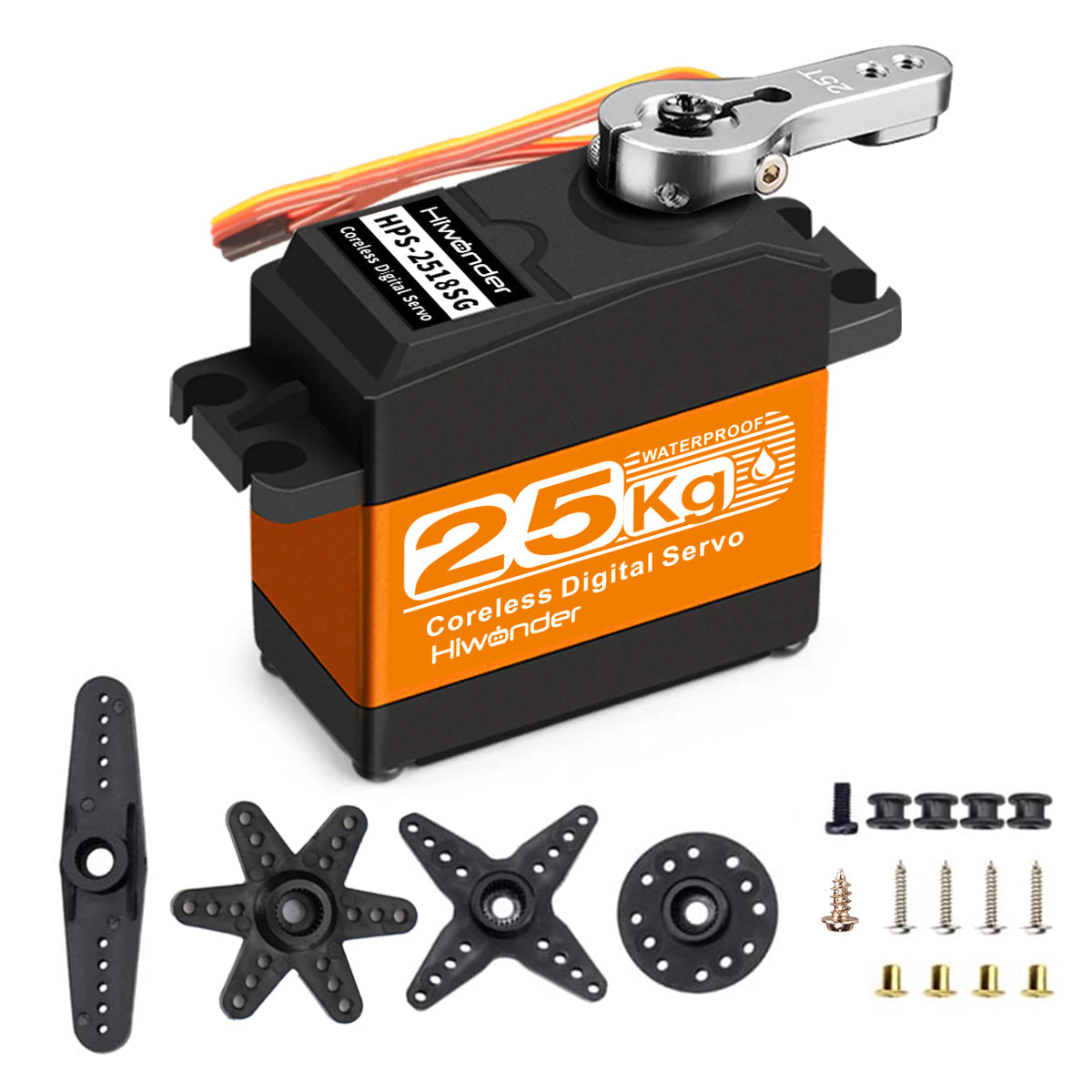 Image of HPS-2518SG High-Speed Coreless Servo 25KG Stainless Steel Gear Waterproof 180 degree