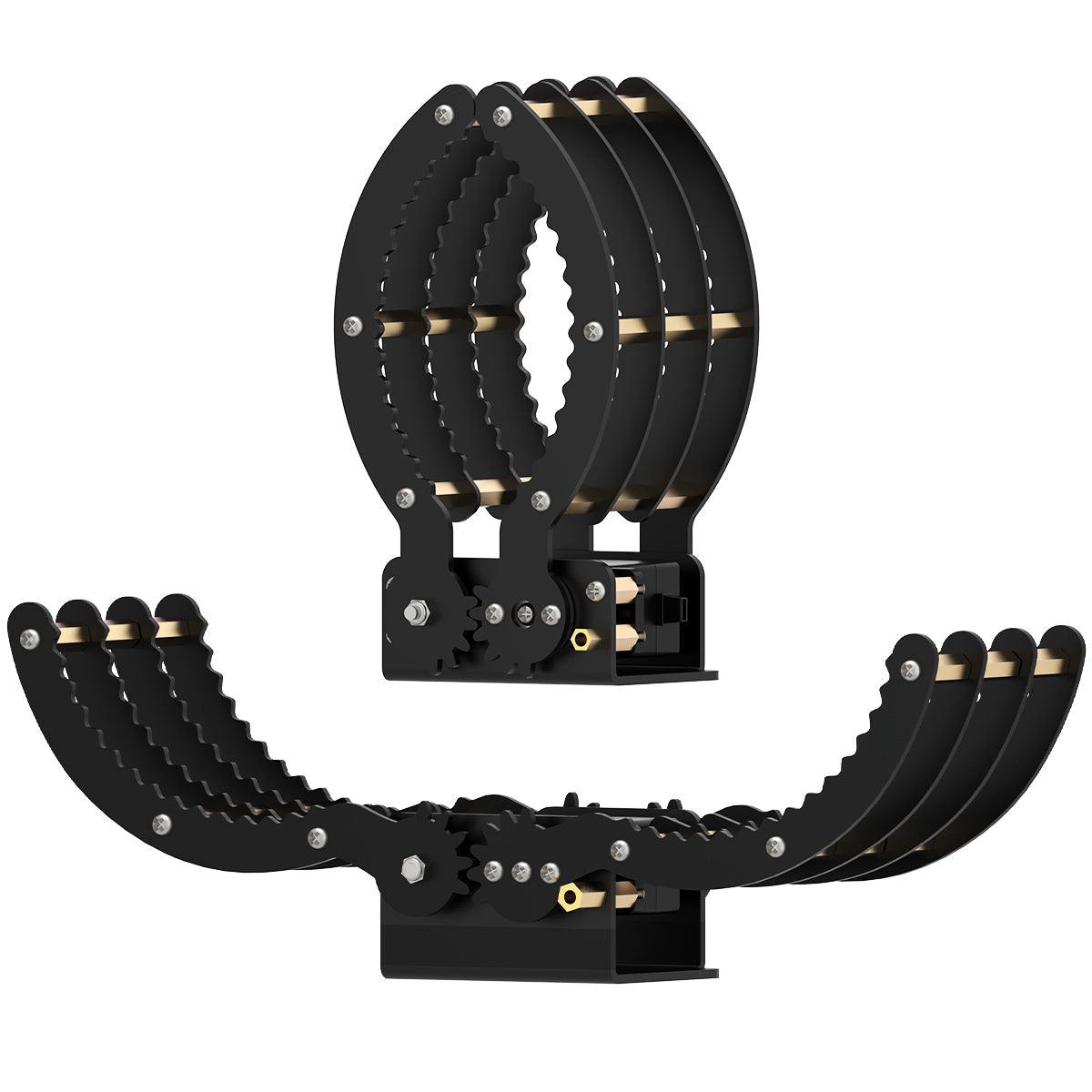 Image of Black Aluminum Alloy Gripper for Robot DIY
