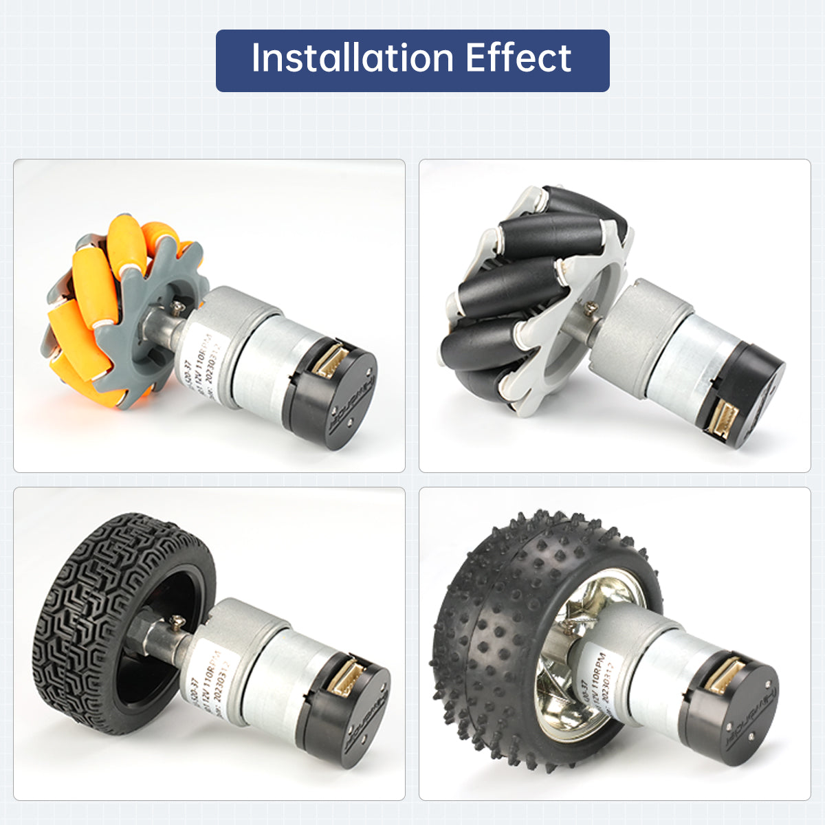 Image of Mecanum Omnidirectional Wheel Metal Coupling Motor ROS Robot Universal Wheel