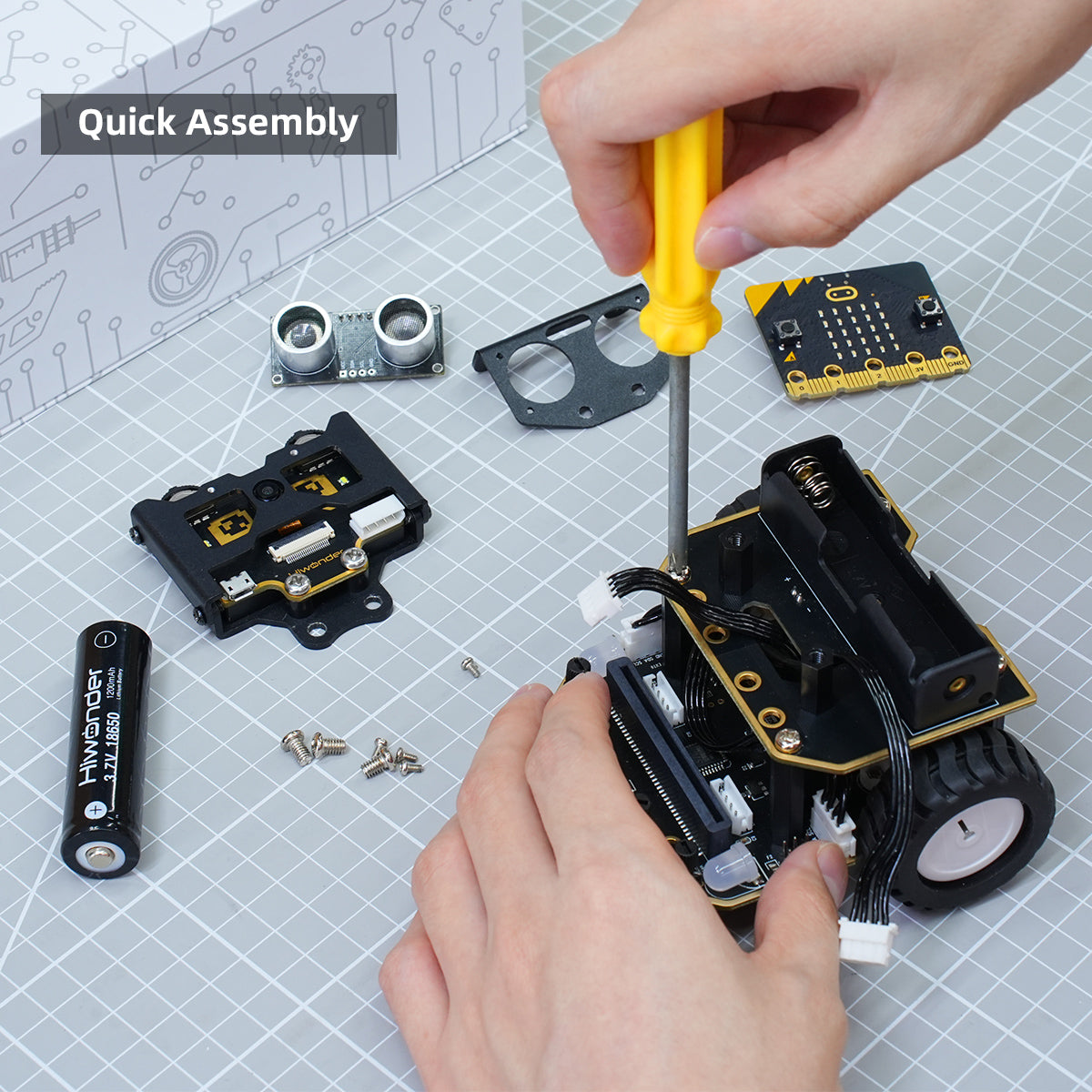 Image of AI Vision Robot Nexbit micro:bit Programming Educational Robot WonderCam Vision Module